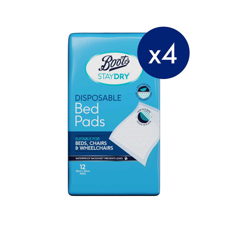 Boots Staydry disposable bed pads bundle 48 pack - British product