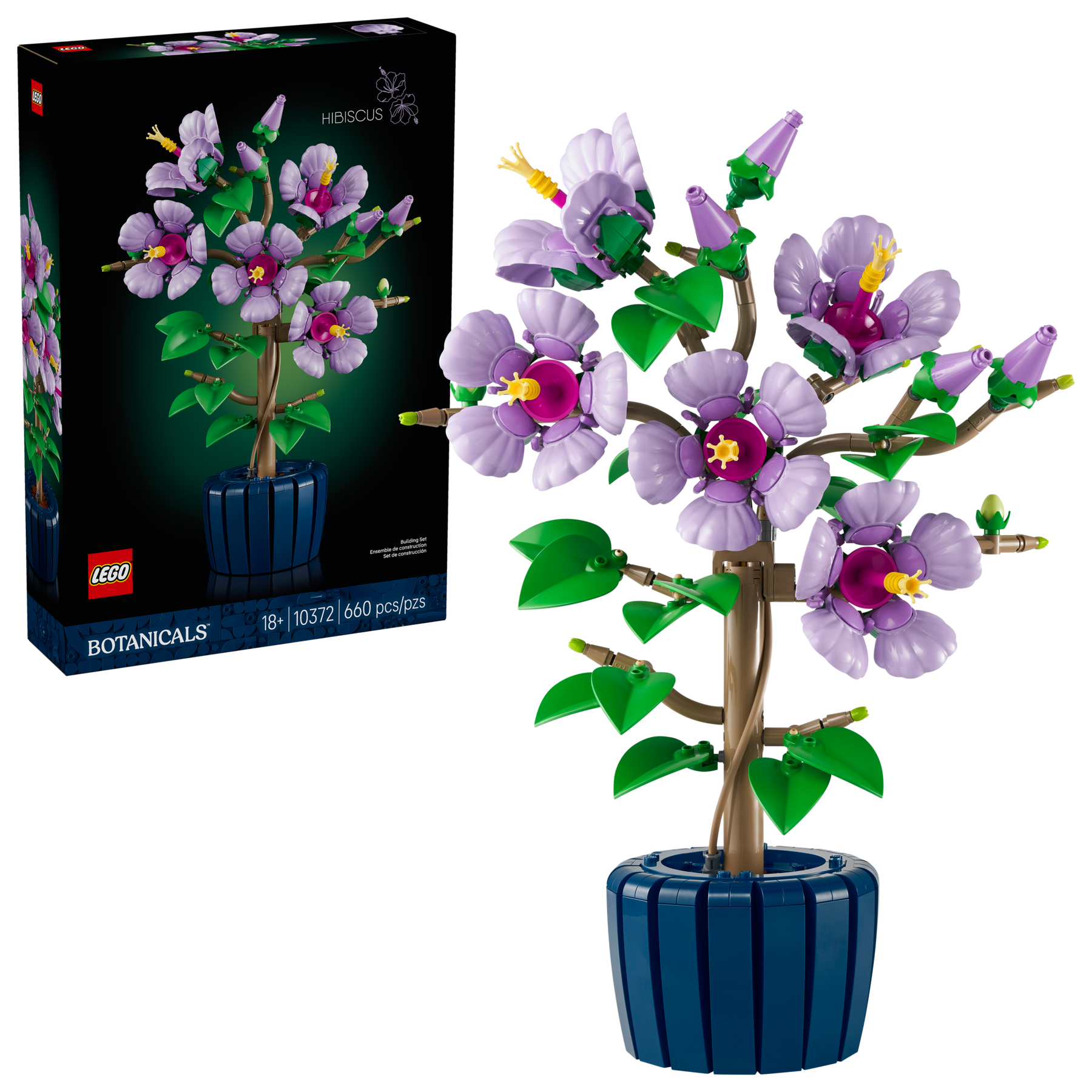 LEGO Botanicals Hibiscus flower model 660 pieces, UK version