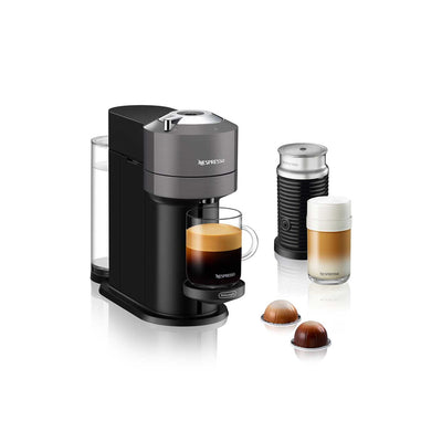 Boots De'Longhi Nespresso Vertuo Next Coffee Machine with Aeroccino Milk Frother Grey- Buy online at McGrocer