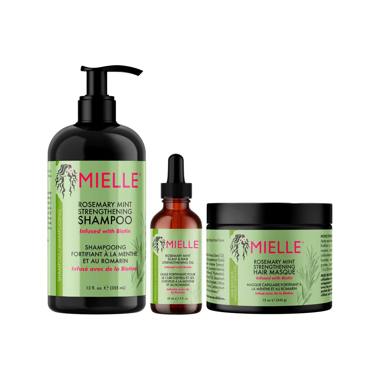 Mielle Rosemary Mint Bundle hair care set (British brand)