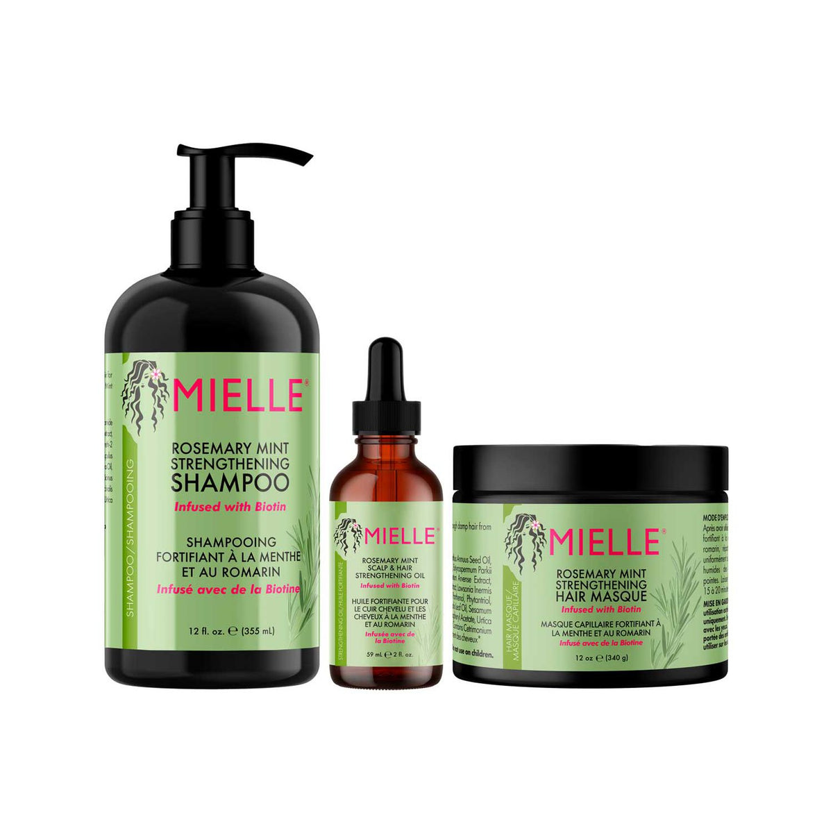 Mielle Rosemary Mint Bundle hair care set (British brand)