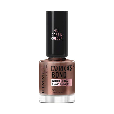 Boots Rimmel Wonder'Bond Care + Colour Nail Polish 007 Cappuccino- Buy online at McGrocer