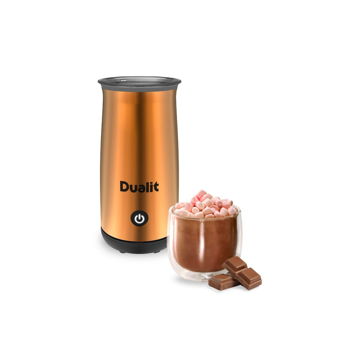 Dualit copper milk frother and hot chocolate maker, British brand