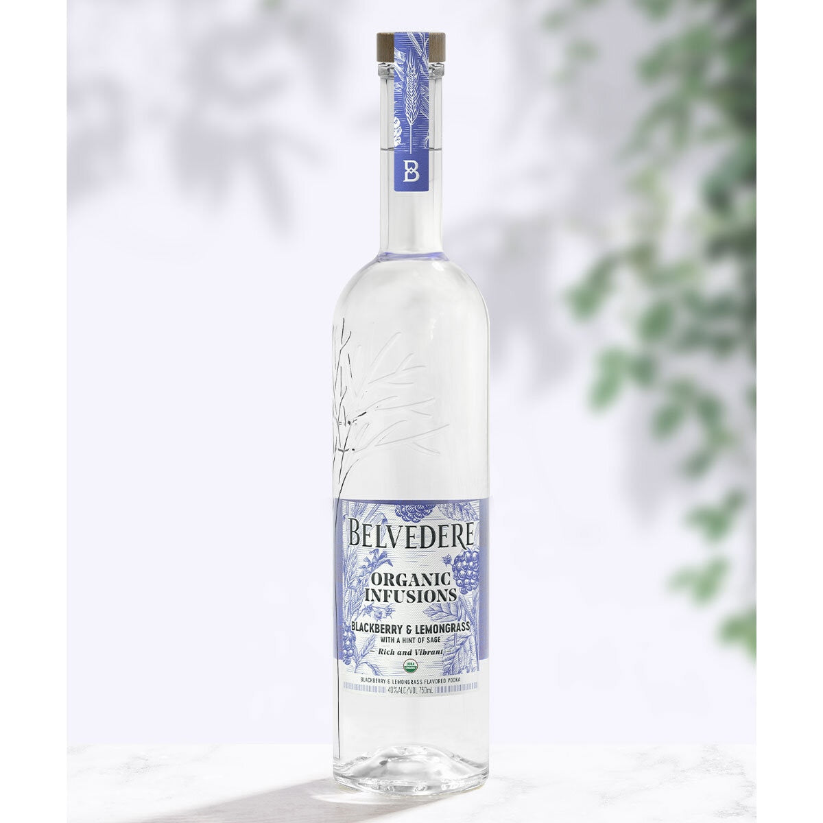 Belvedere blackberry and lemongrass flavoured vodka 70cl - British product
