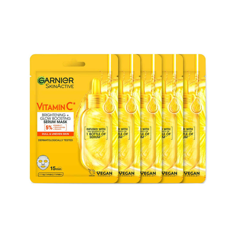 Garnier brightening vitamin C sheet mask 28g (British brand)
