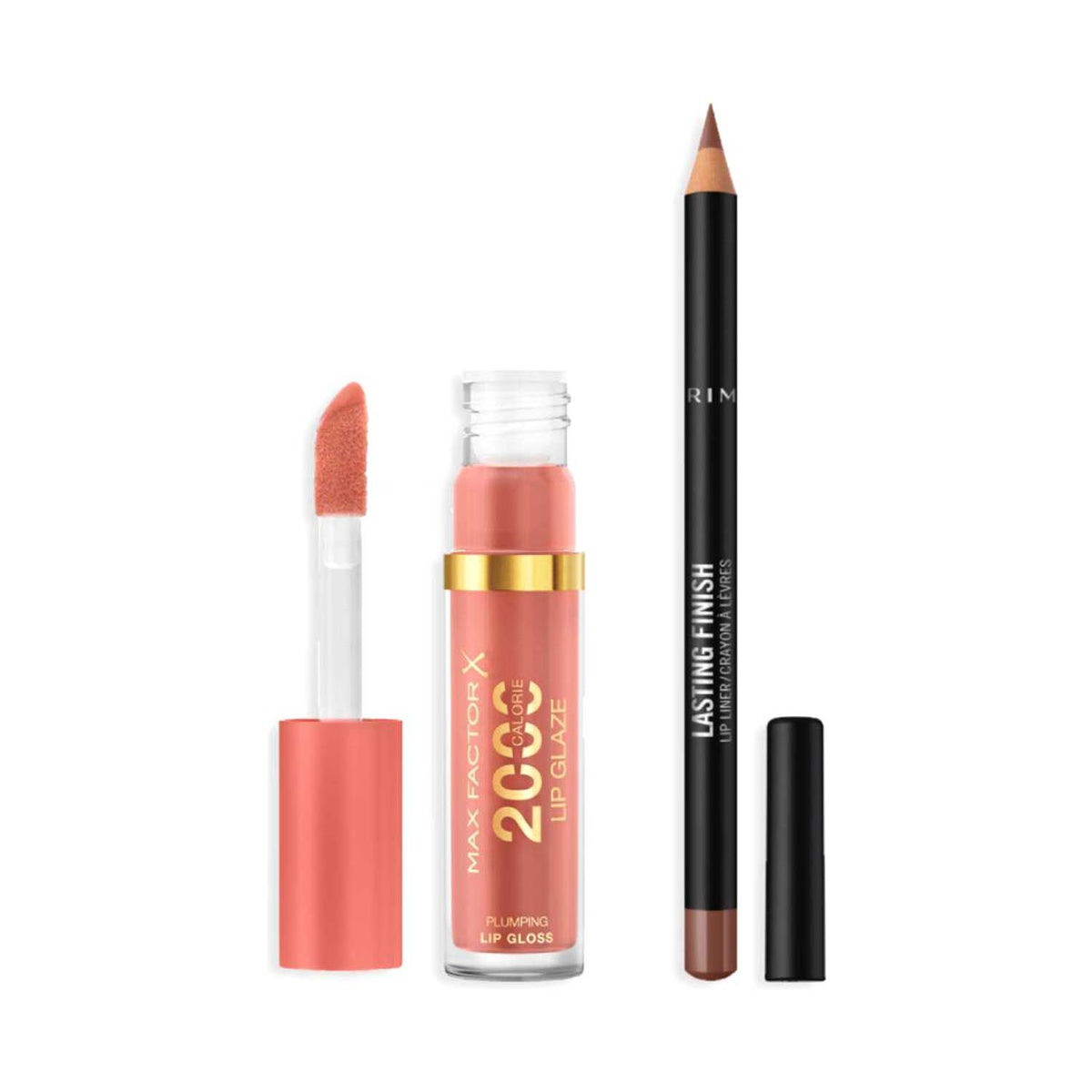 Max Factor and Rimmel lip duo Guava Cappuccino, imported from the UK
