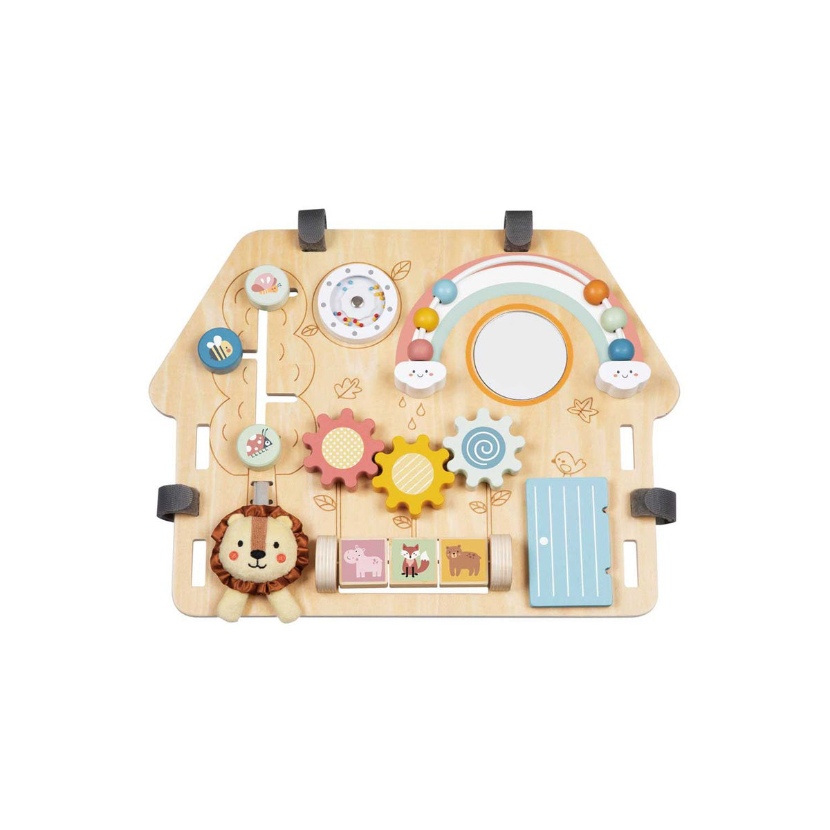 Tooky Toy wooden activity board 2 in 1, imported from the UK