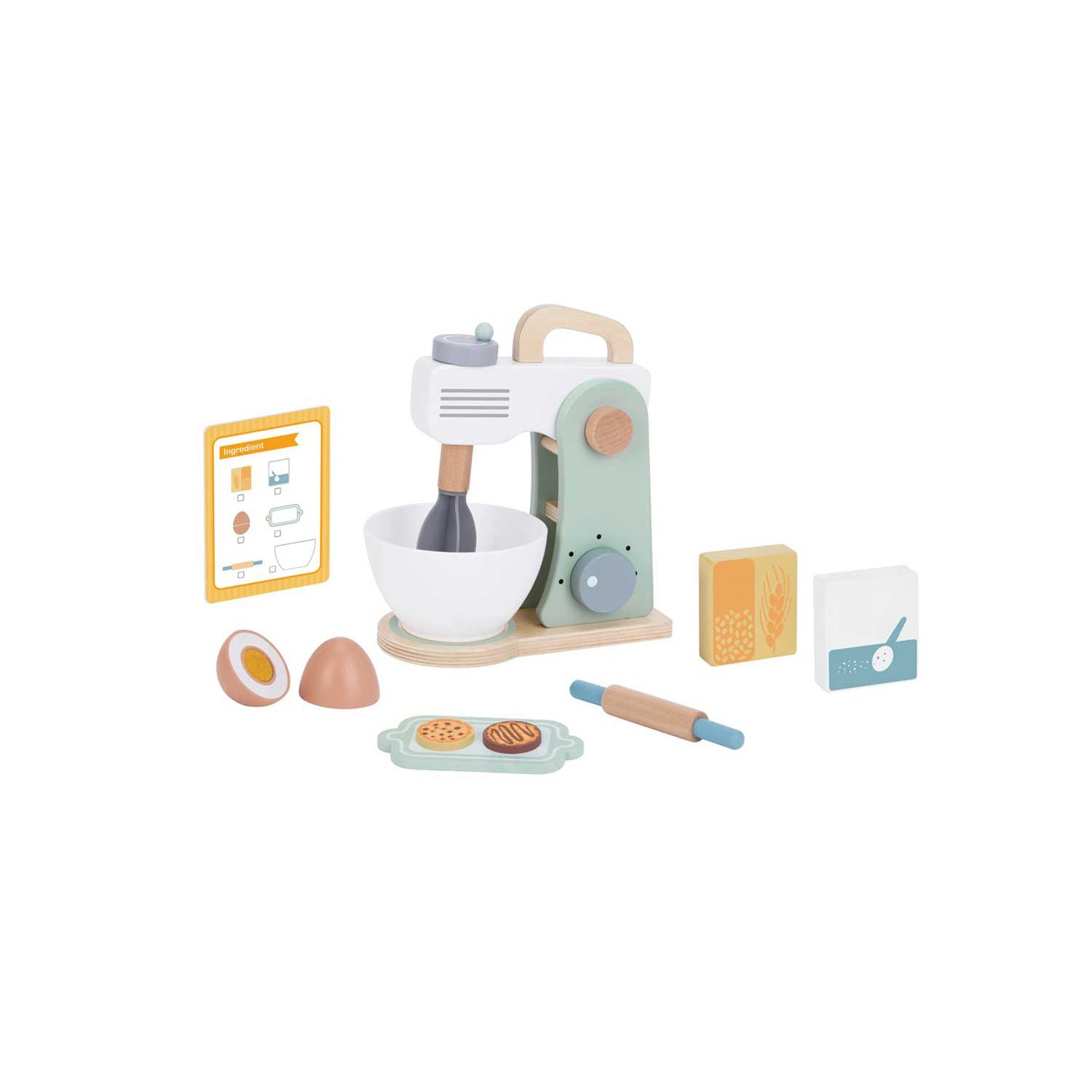 Tooky Toy wooden mixer set, UK version