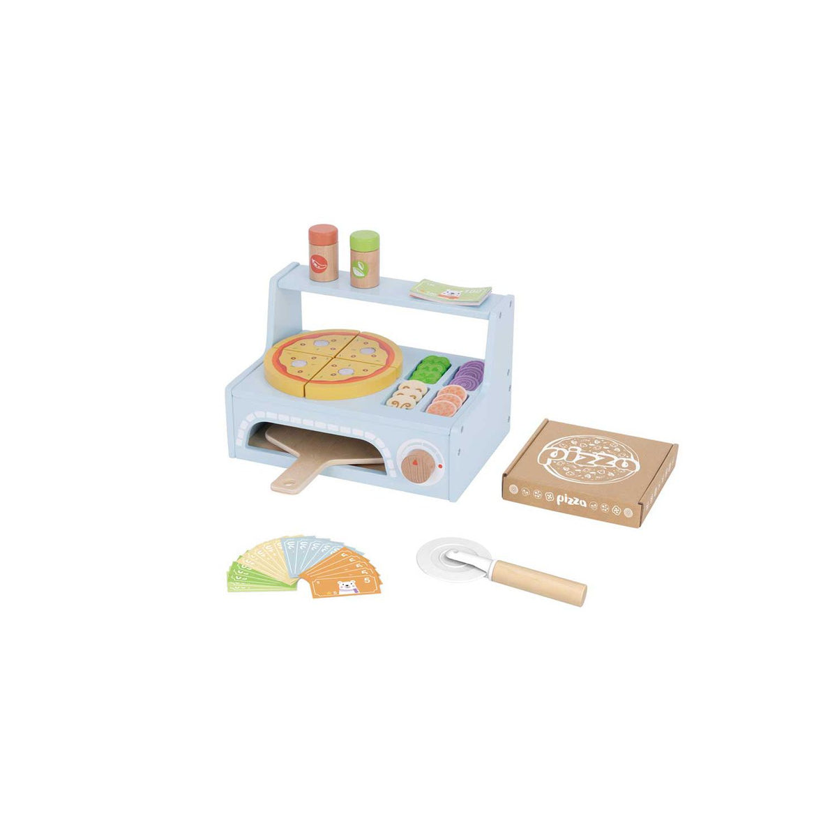 Tooky Toy wooden pizza oven play set (British brand)