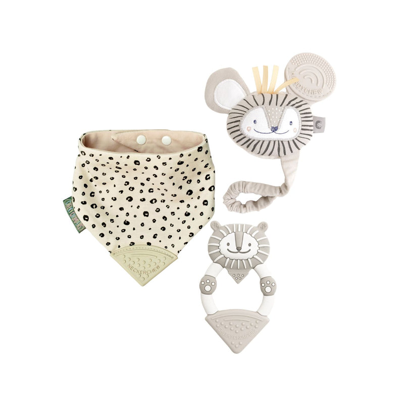 Cheeky Chompers teething baby gift bundle Leopard, imported from the UK