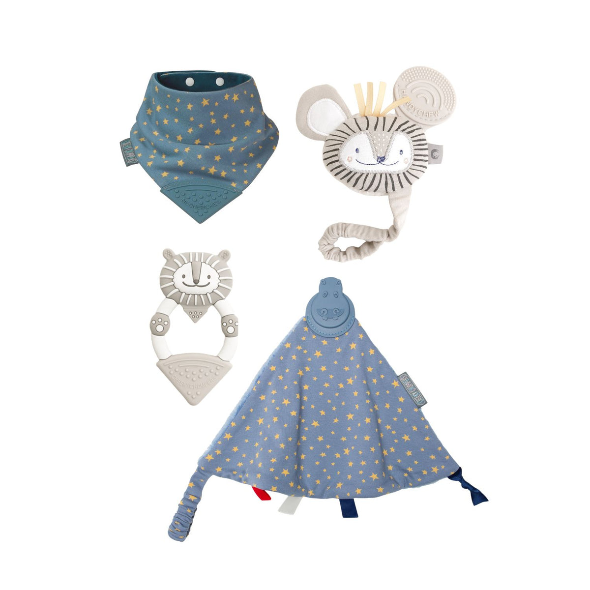 Cheeky Chompers baby teething gift set Midnight Stars, UK version