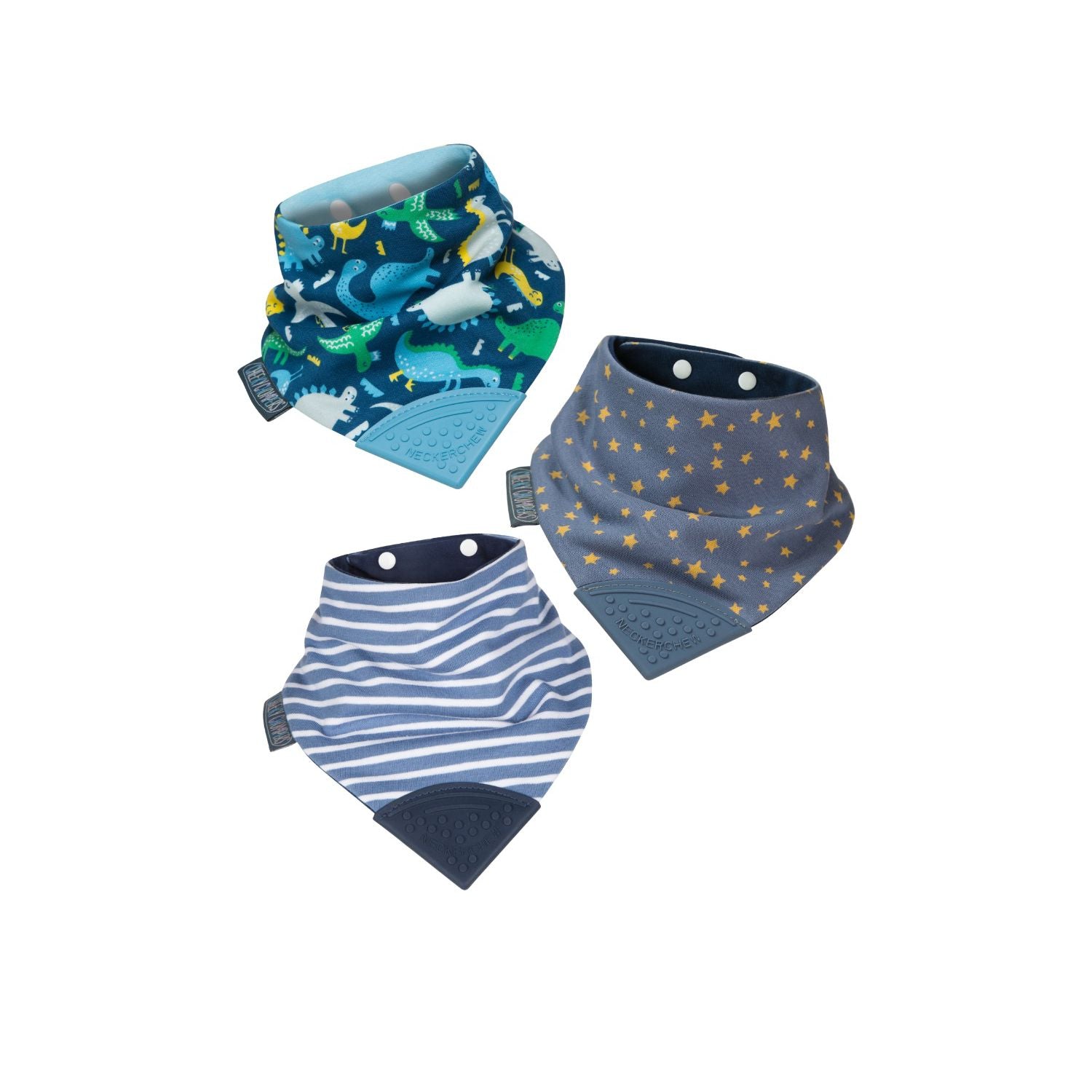 Cheeky Chompers teething bib 3 pack, imported from the UK