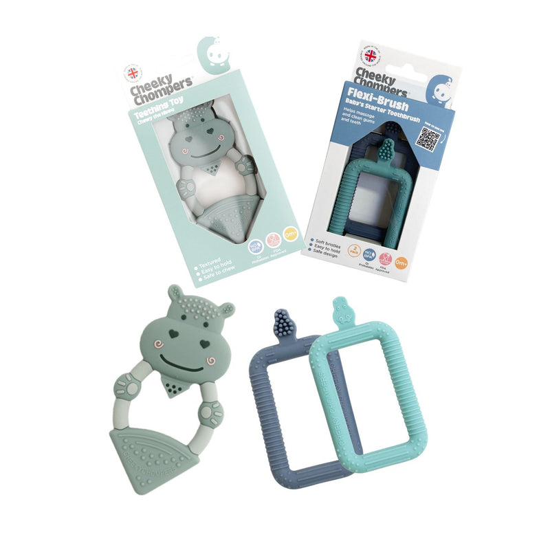 Cheeky Chompers teething brush and chew set 2 pack - British product