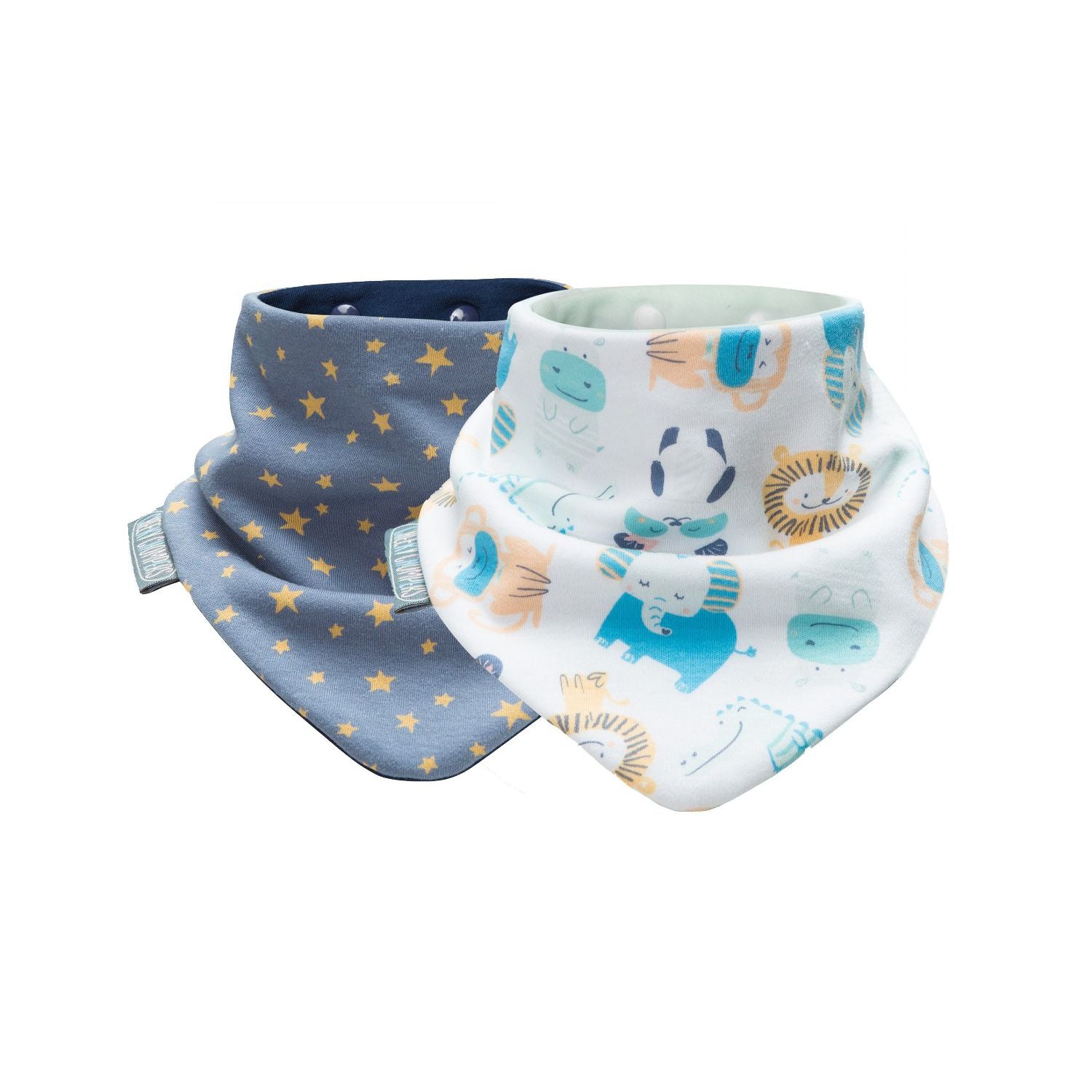 Cheeky Chompers Neckerbib 2 pack baby dribble bib, imported from the UK