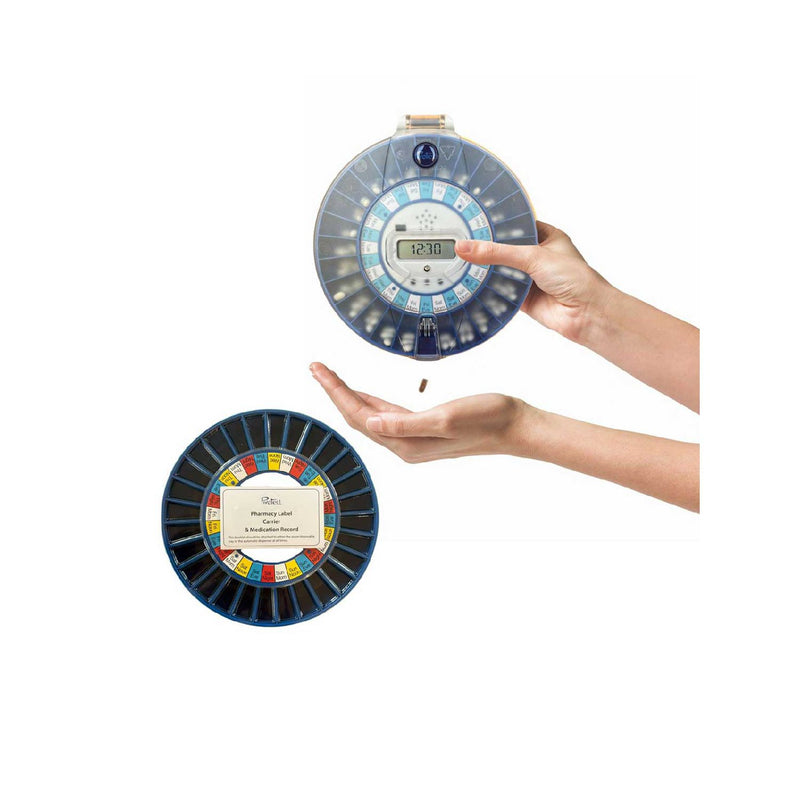 Pivotell automatic pill dispenser with 24 alarms - British product