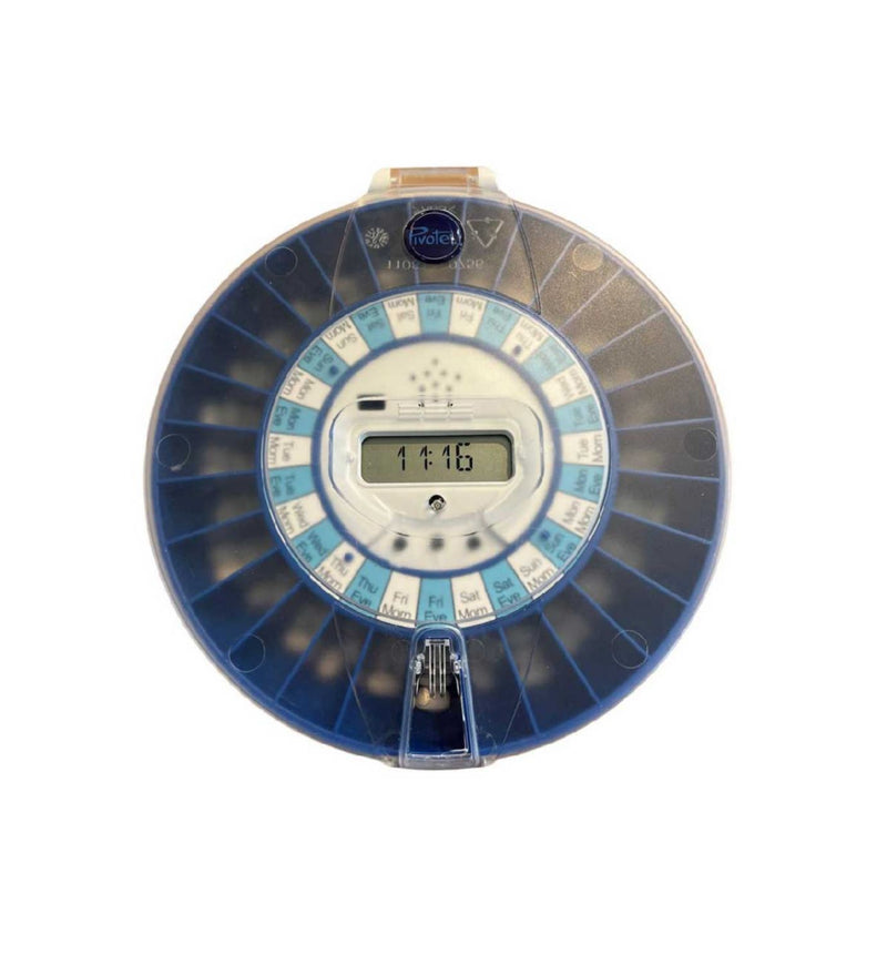 Pivotell automatic pill dispenser with 24 alarms - British product