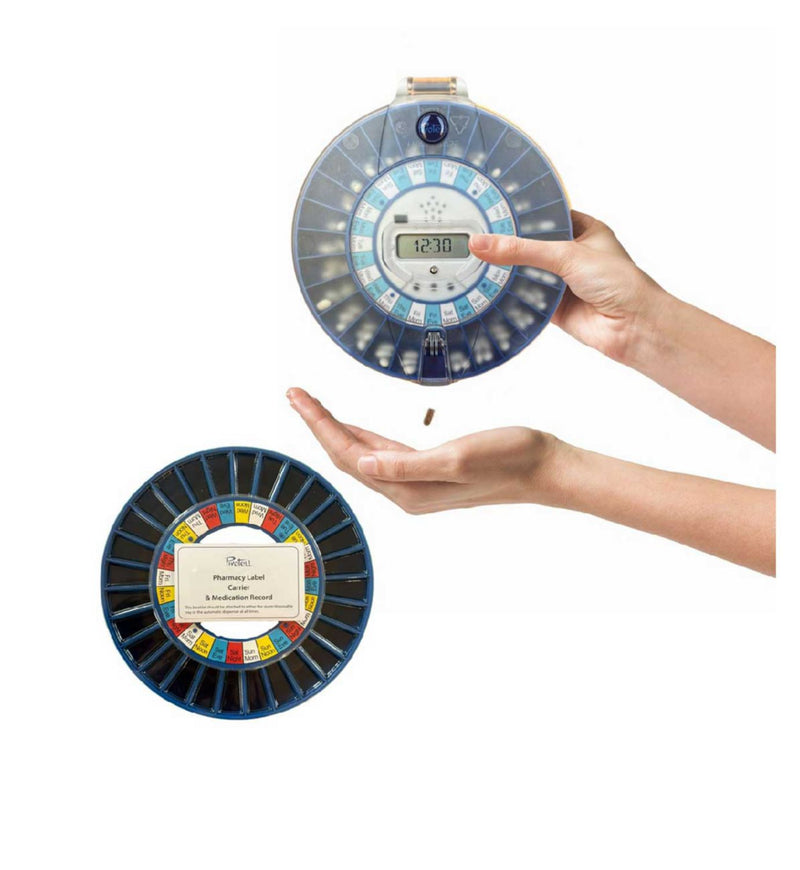 Pivotell automatic pill dispenser with 24 alarms - British product