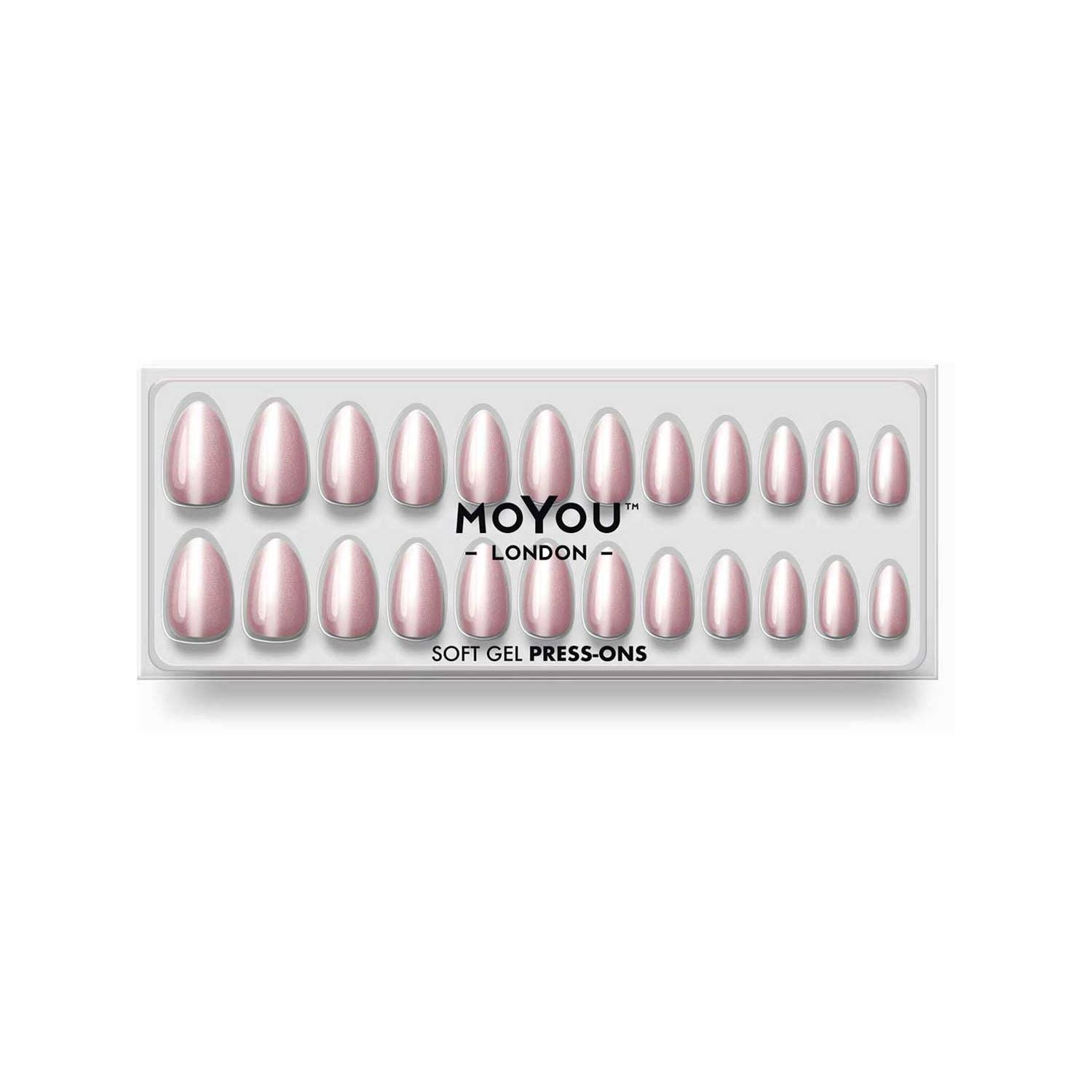 MoYou London Ethereal Glow press-on nails set, imported from the UK