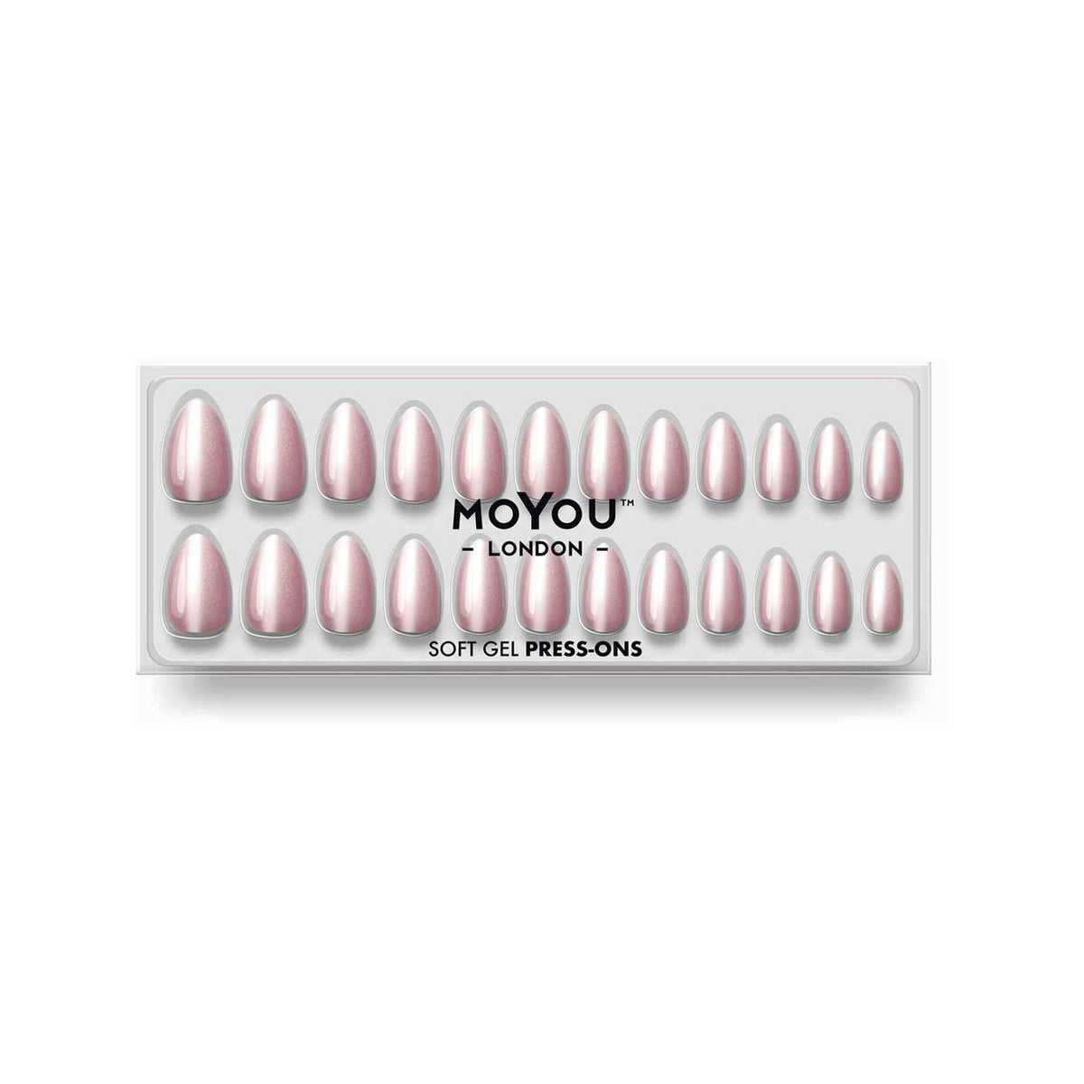 MoYou London Ethereal Glow press-on nails set, imported from the UK