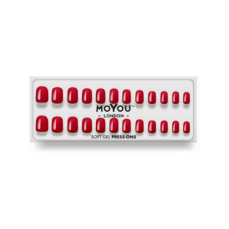 Moyou London press on nails Lady In Red set - British product