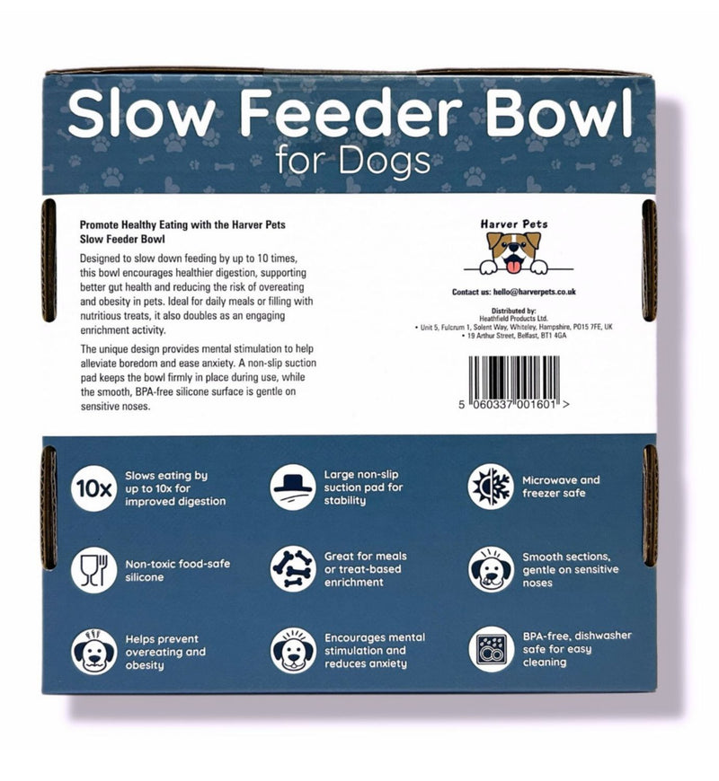 Harver Pets slow feeder bowl for dogs grey (British brand)