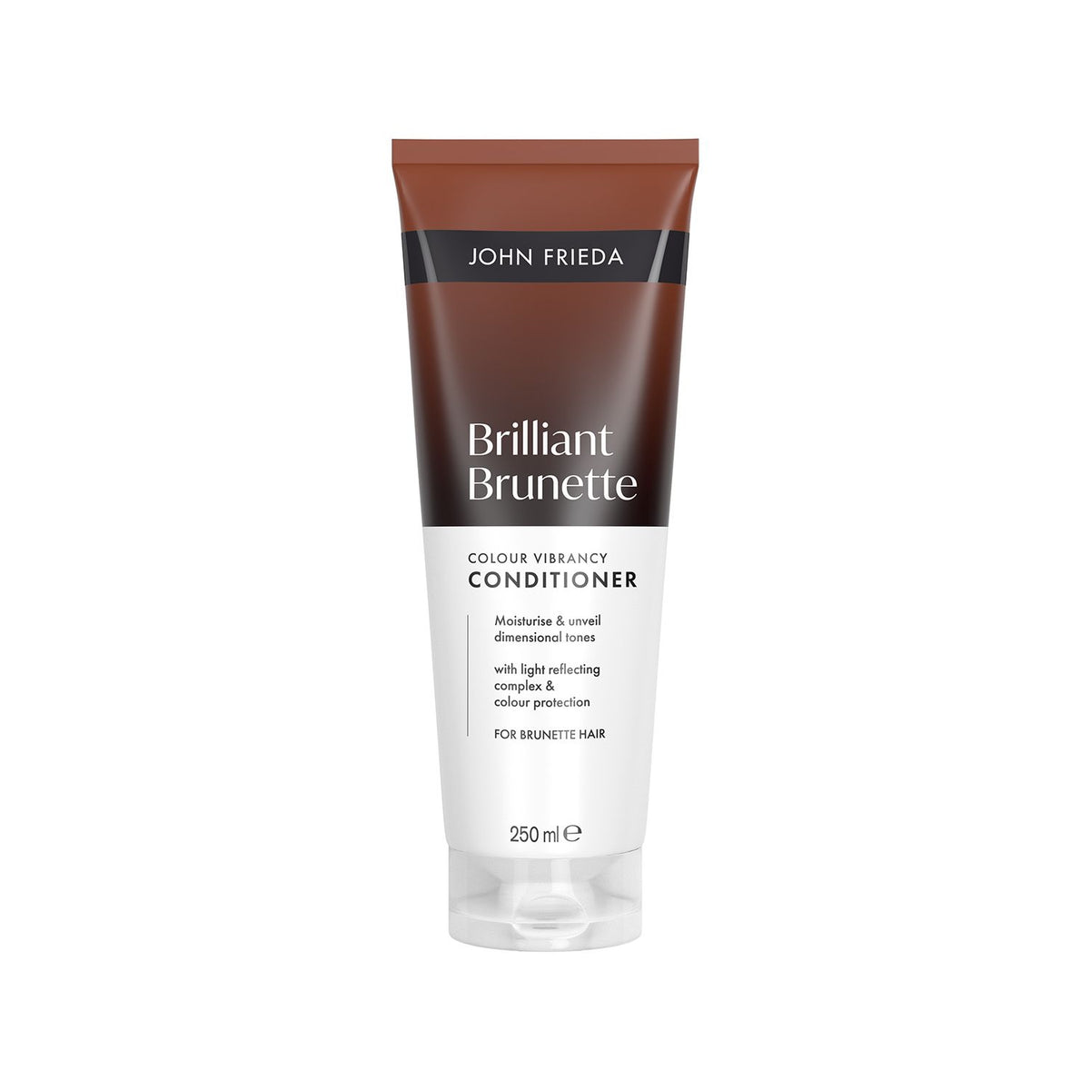 John Frieda Brilliant Brunette Colour Vibrancy Conditioner 250ml, imported from the UK