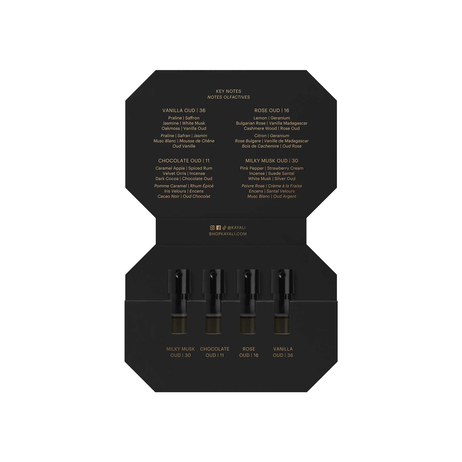 Kayali Oudgasm discovery layering set fragrances - British product