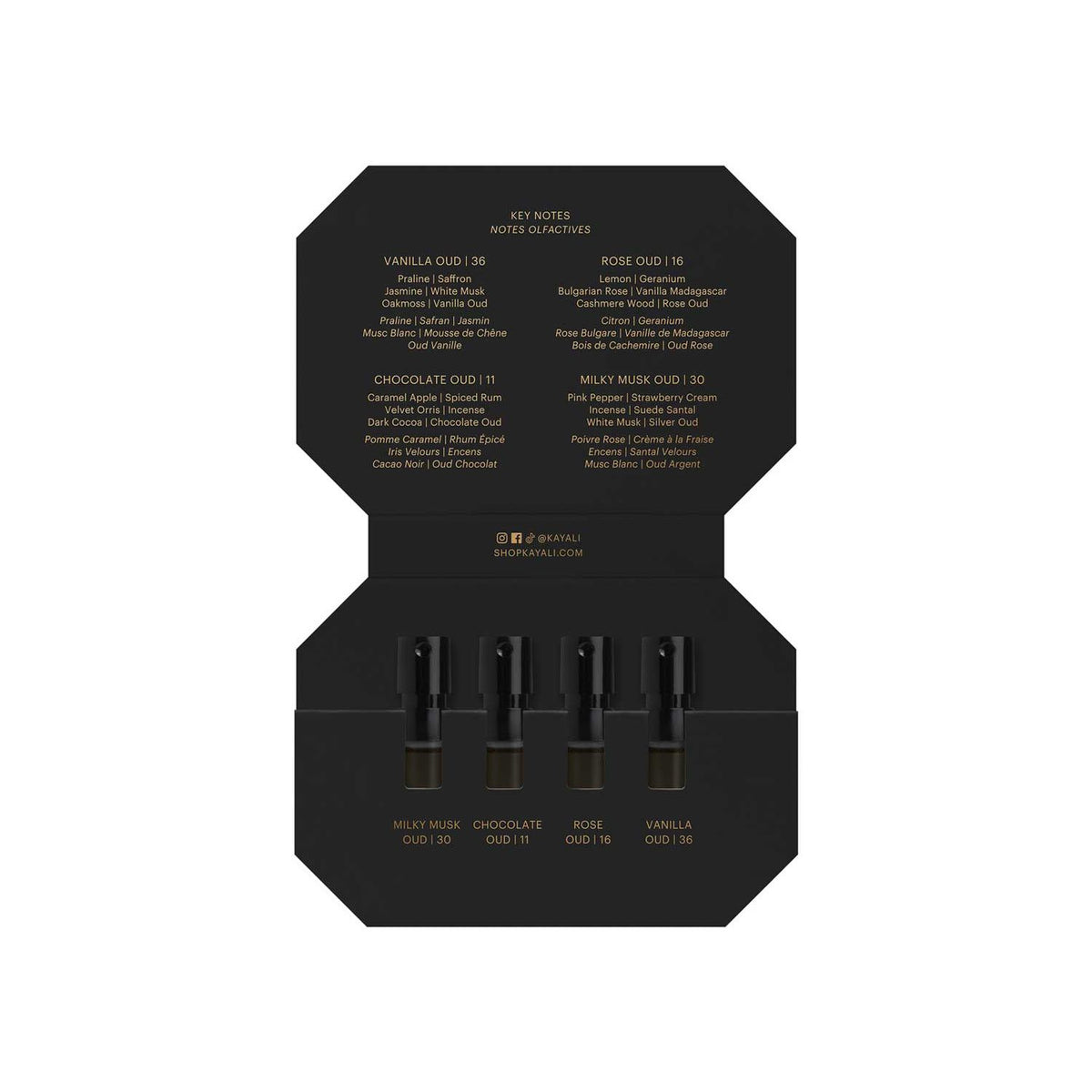 Kayali Oudgasm discovery layering set fragrances - British product