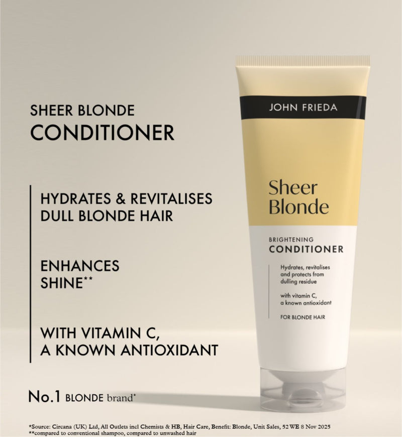 John Frieda sheer blonde brightening conditioner 250ml (British brand)