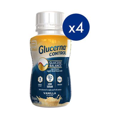 Boots Glucerna Control Vanilla Meal Replacement Shake 220ml x4- Buy online at McGrocer