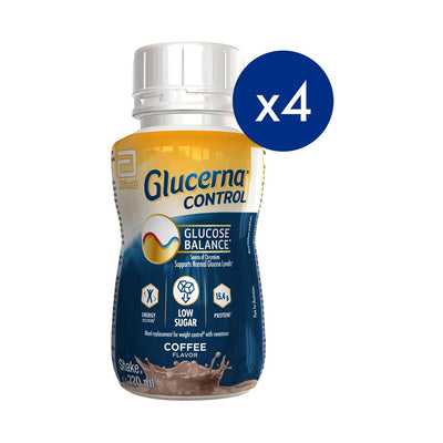 Boots Glucerna Control Coffee Meal Replacement Shake 220ml Pack of 4- Buy online at McGrocer