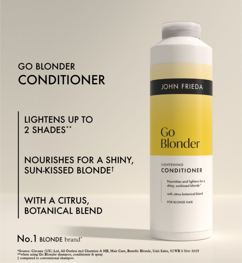 John Frieda Go Blonder Lightening Conditioner 500ml (British brand)