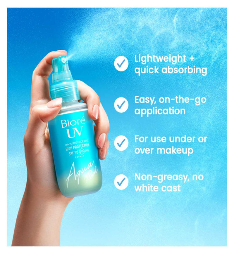 Biore UV Aqua Rich Face Mist SPF50 60ml, UK version