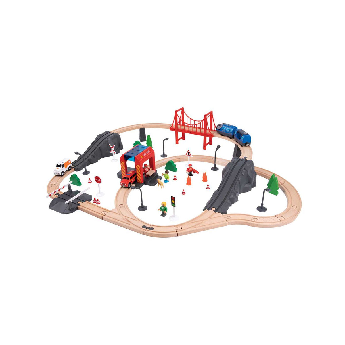 Tooky Toy Fire Rescue Train Set - British product