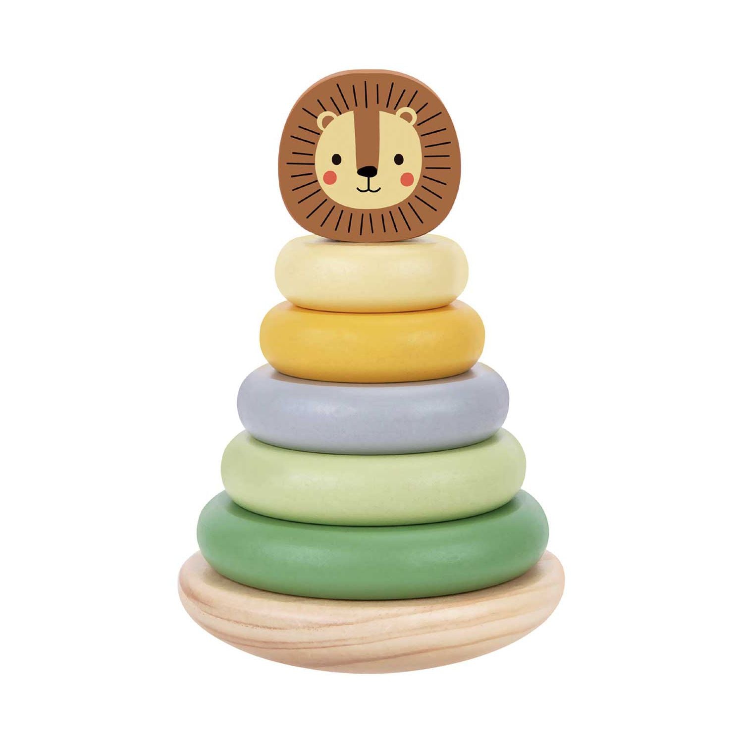 Tooky Toy wooden stacking toy Lion Tower - British product