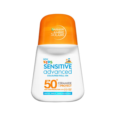 Boots Garnier Ambre Solaire Sensitive Advanced Kids Colored Roll-on Sunscreen SPF50 50ml- Buy online at McGrocer