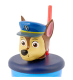 Paw Patrol 3D cap straw tumbler 444ml, imported from the UK