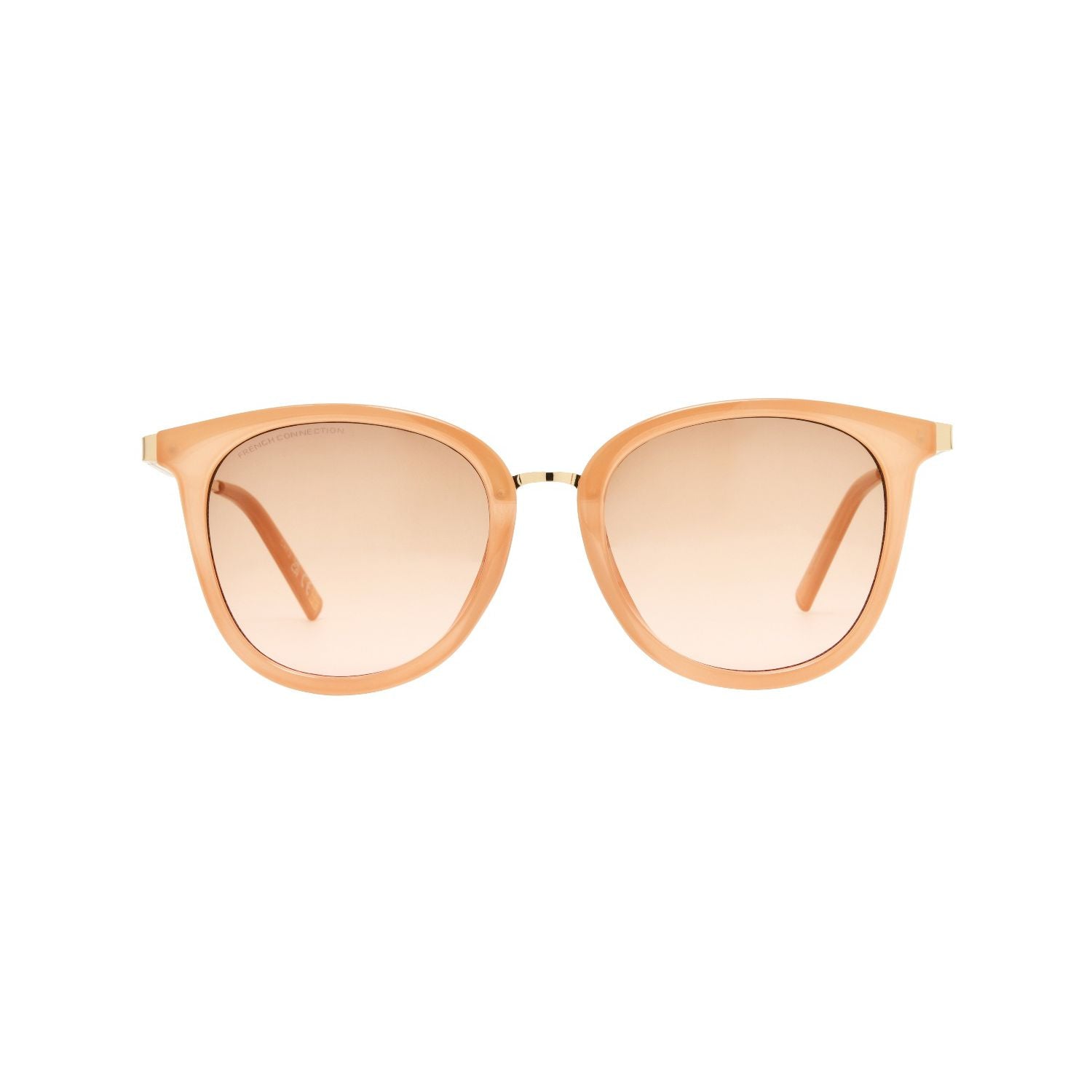 French Connection sunglasses milky pink nude shiny gold metal 1 pair, imported from the UK