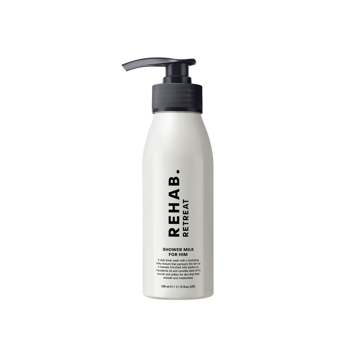 REHAB Retreat Shower Milk 330ml for men, imported from the UK
