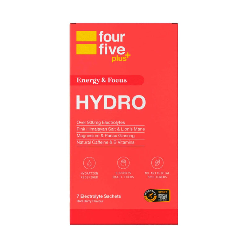 fourfive Energy & Focus Hydration Power sachets 7 pack - British product