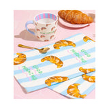 Eleanor Bowmer croissant mug and tea towel set in cream (British brand)