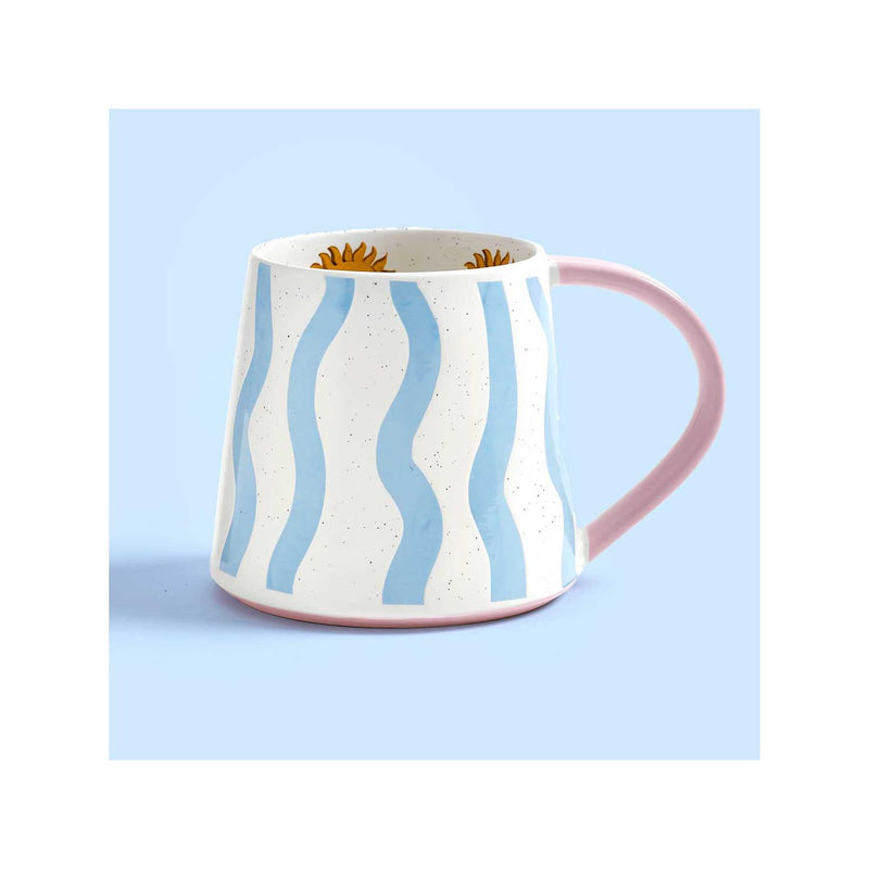 Eleanor Bowmer Electric Coast Blue Wave mug set of 4 (British brand)