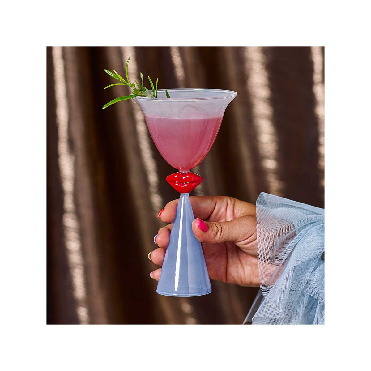Eleanor Bowmer lip design cocktail flutes set of 4 (British brand)