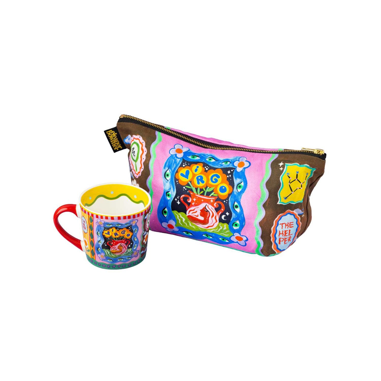 Eleanor Bowmer Virgo zodiac mug and bag set, imported from the UK