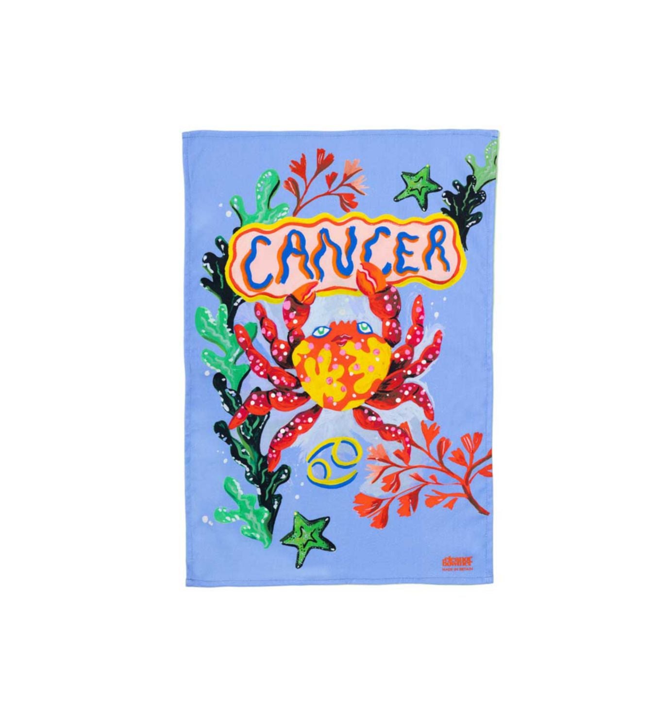 Eleanor Bowmer Cancer zodiac mug and tea towel set, UK version