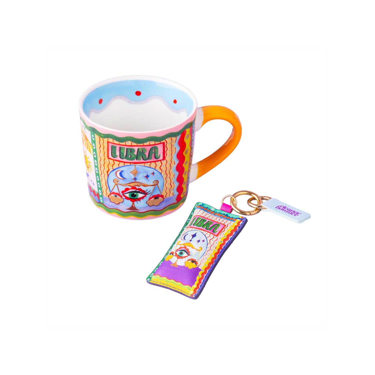 Eleanor Bowmer Libra zodiac mug and keyring set (British brand)