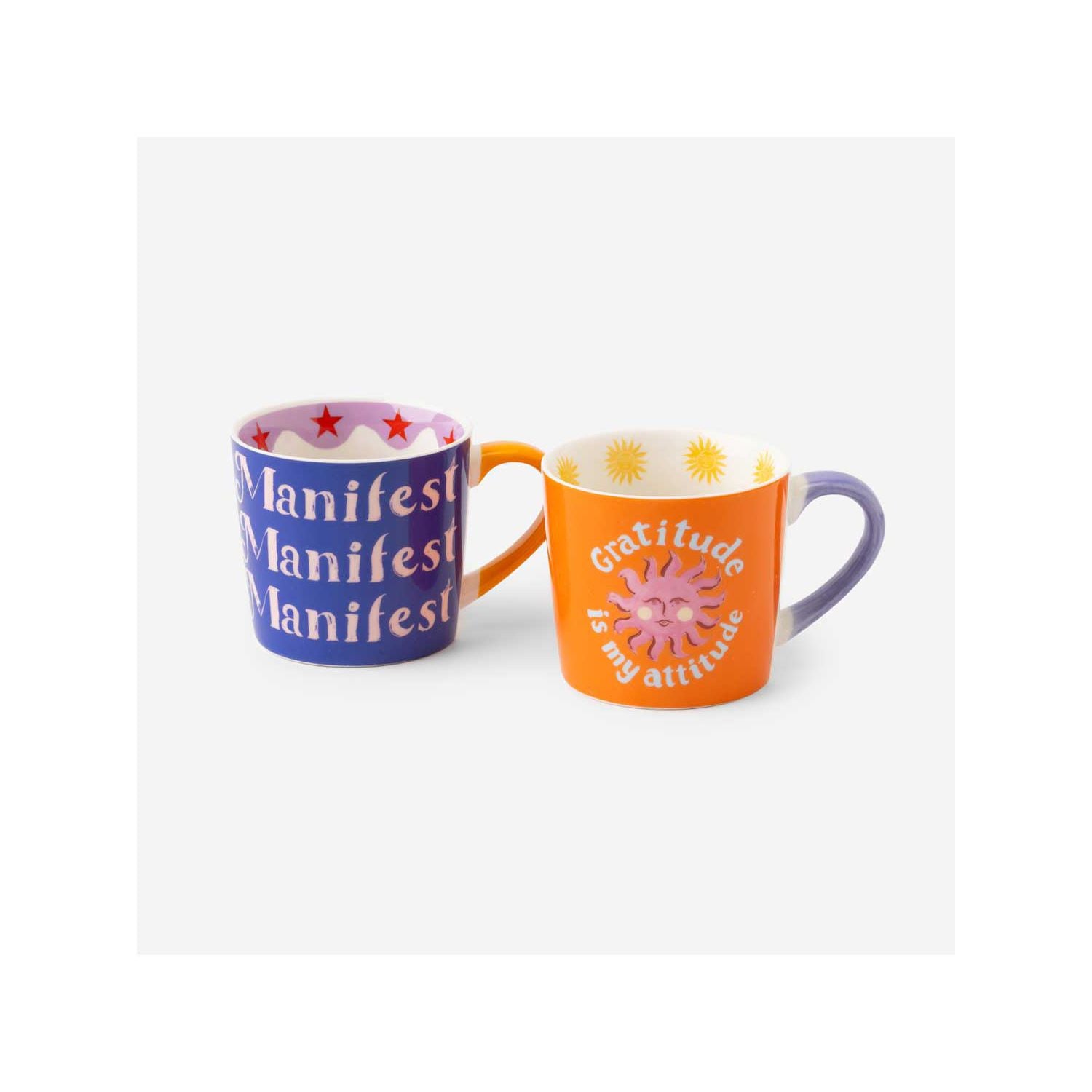 Eleanor Bowmer affirmation mug set with positive messages (British brand)