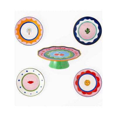 Boots Eleanor Bowmer Electric Coast Cake Stand & 4 Cake Plates Set- Buy online at McGrocer