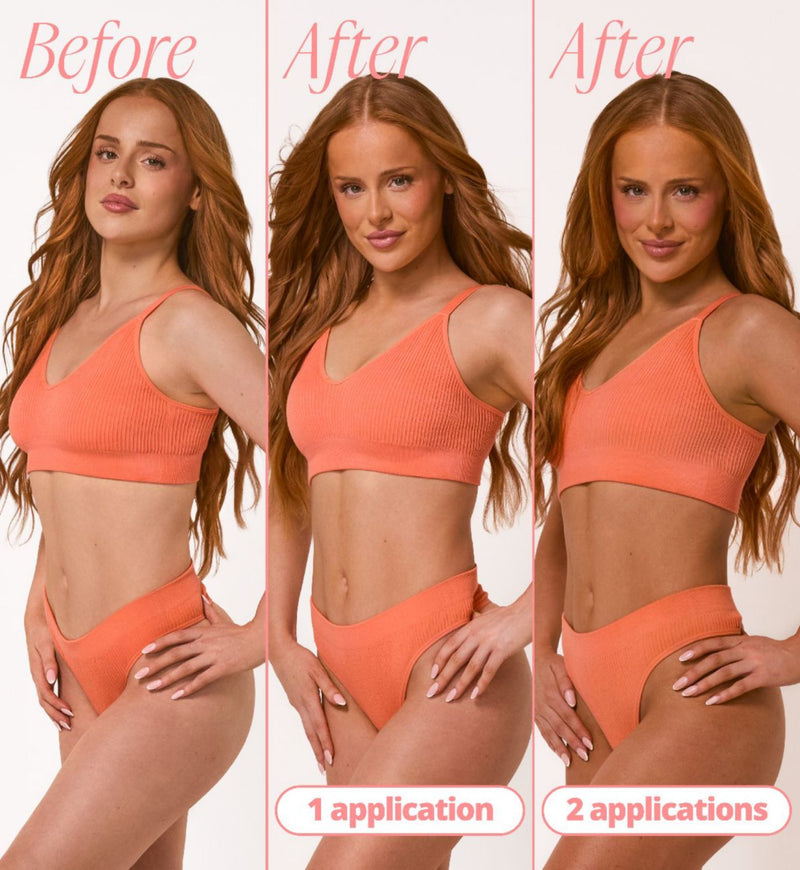 SKIN & TAN Body Glow self tan lotion medium 280ml, imported from the UK