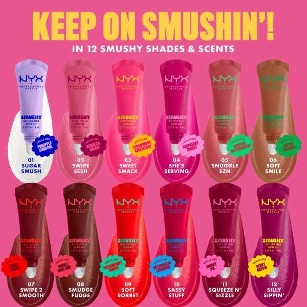 NYX Professional Makeup Smushy Matte Lip Balm Swipe 2 Smooth, imported from the UK